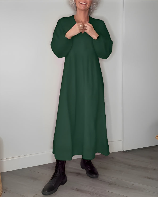Elegante Maxi Cocktailjurk Met Lange Mouwen Voor Vrouwen