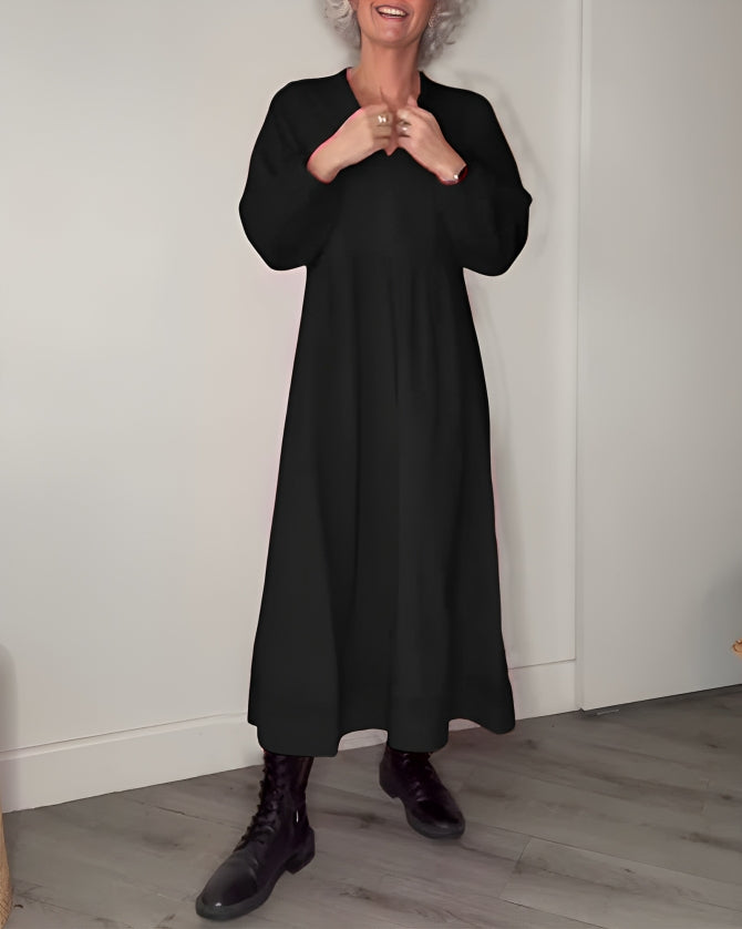 Elegante Maxi Cocktailjurk Met Lange Mouwen Voor Vrouwen