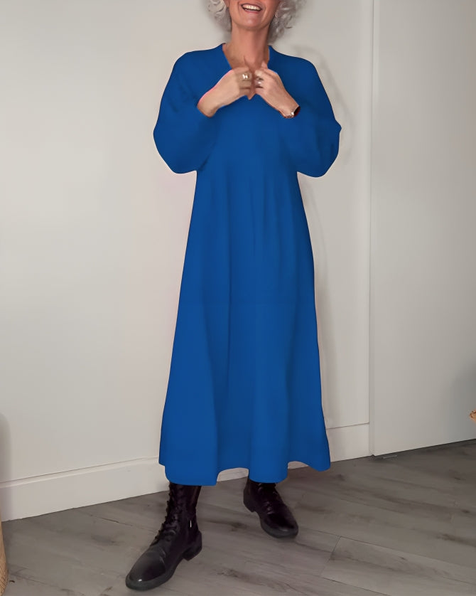 Elegante Maxi Cocktailjurk Met Lange Mouwen Voor Vrouwen