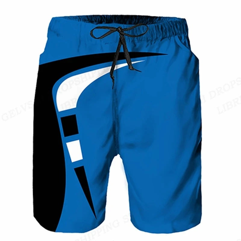 Heren Zomer Zwembroek Met Trekkoord En Grafisch Design