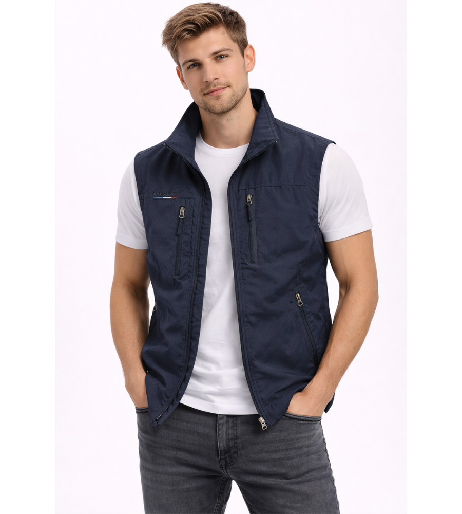 Bodywarmer Heren Rits Opstaande Kraag Outdoor Vest