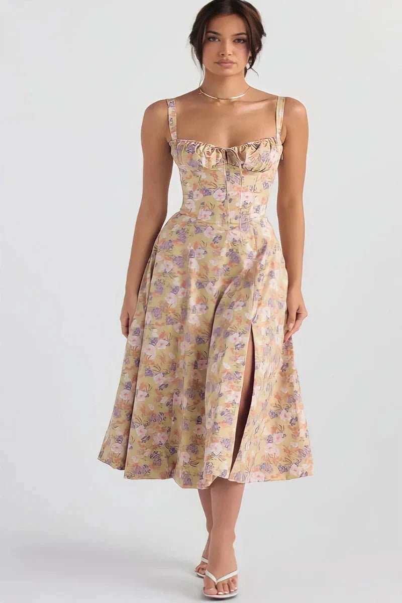 Jurk Dames Corset Lange Mouw Zomer Party Strand Casual