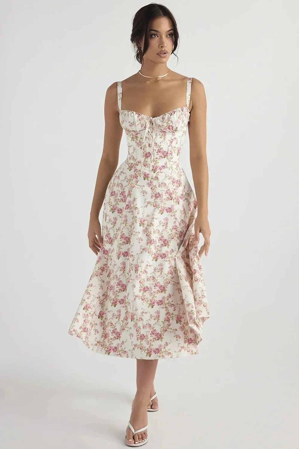 Jurk Dames Corset Lange Mouw Zomer Party Strand Casual