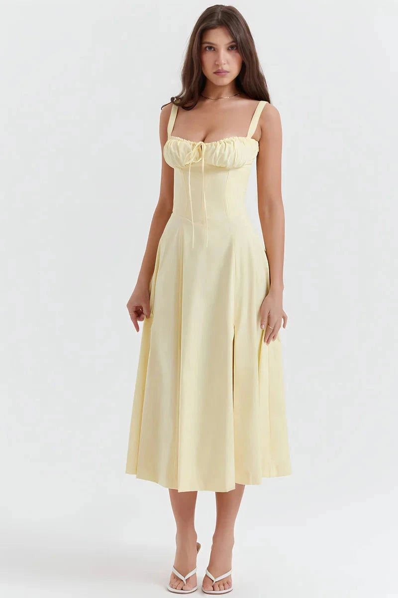 Jurk Dames Corset Lange Mouw Zomer Party Strand Casual