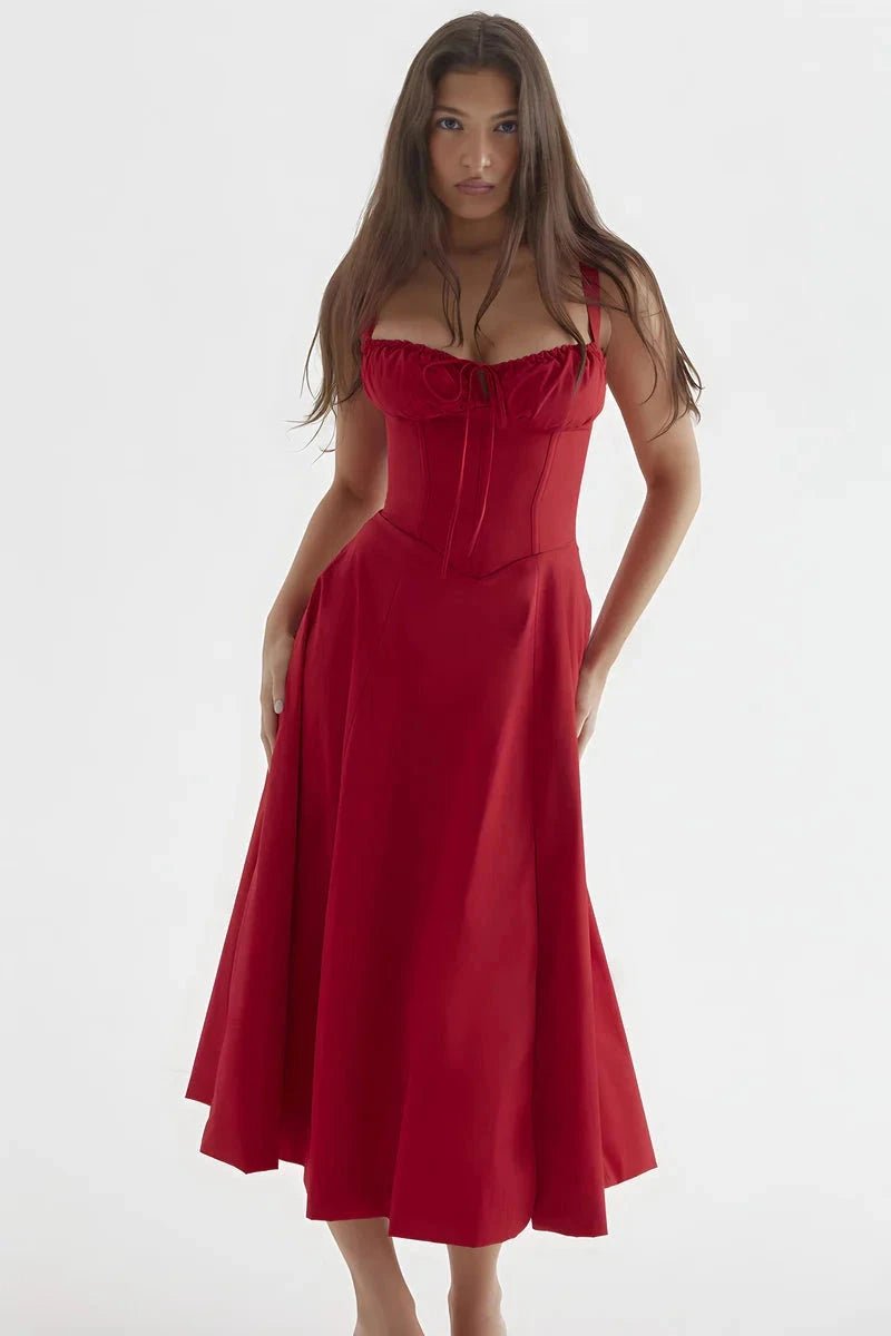 Jurk Dames Corset Lange Mouw Zomer Party Strand Casual