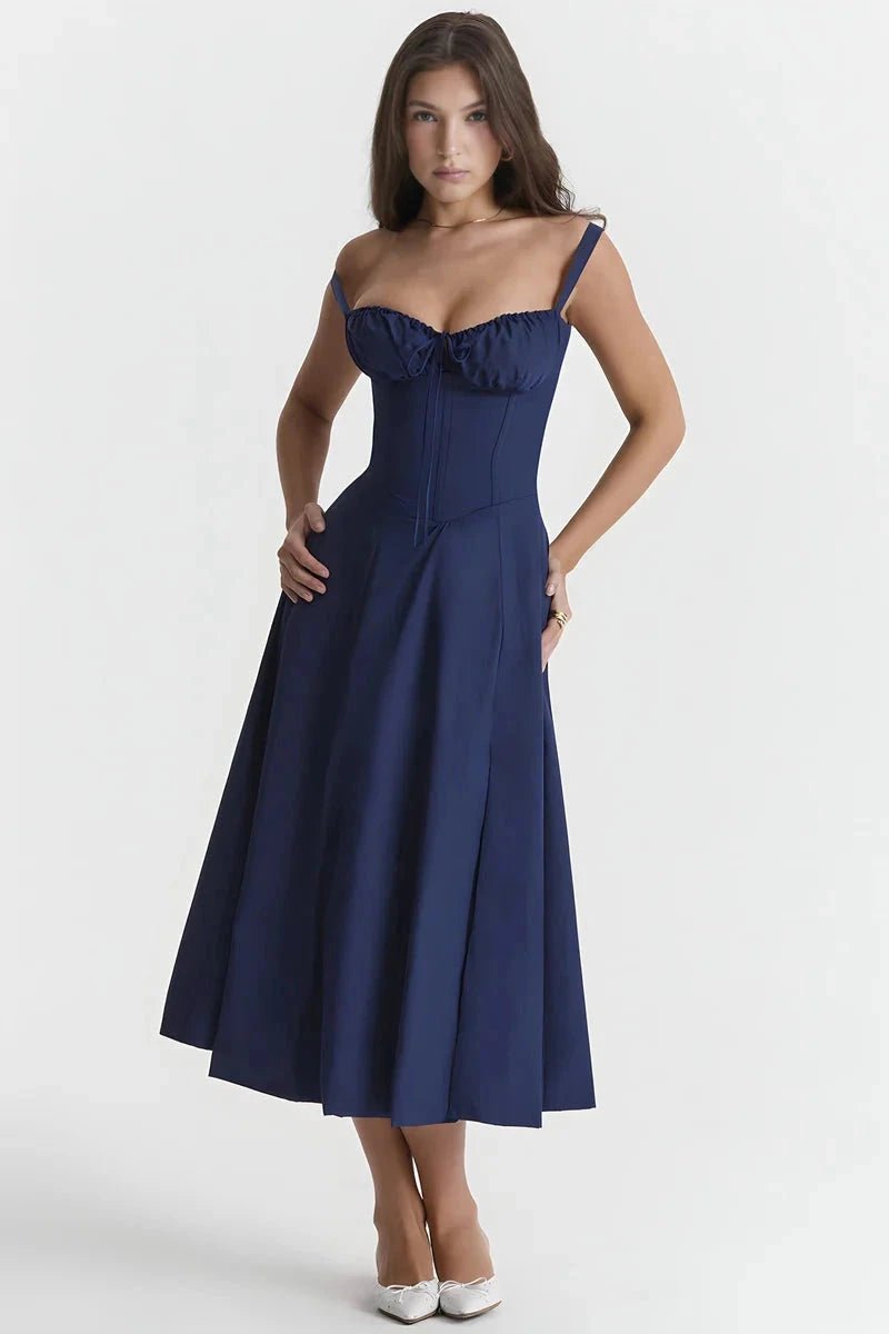 Jurk Dames Corset Lange Mouw Zomer Party Strand Casual