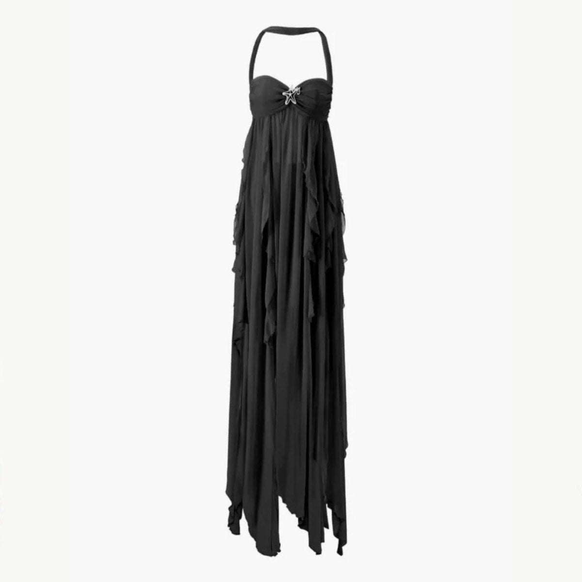 Maxi Jurk Dames Open Rug Avond Chiffon