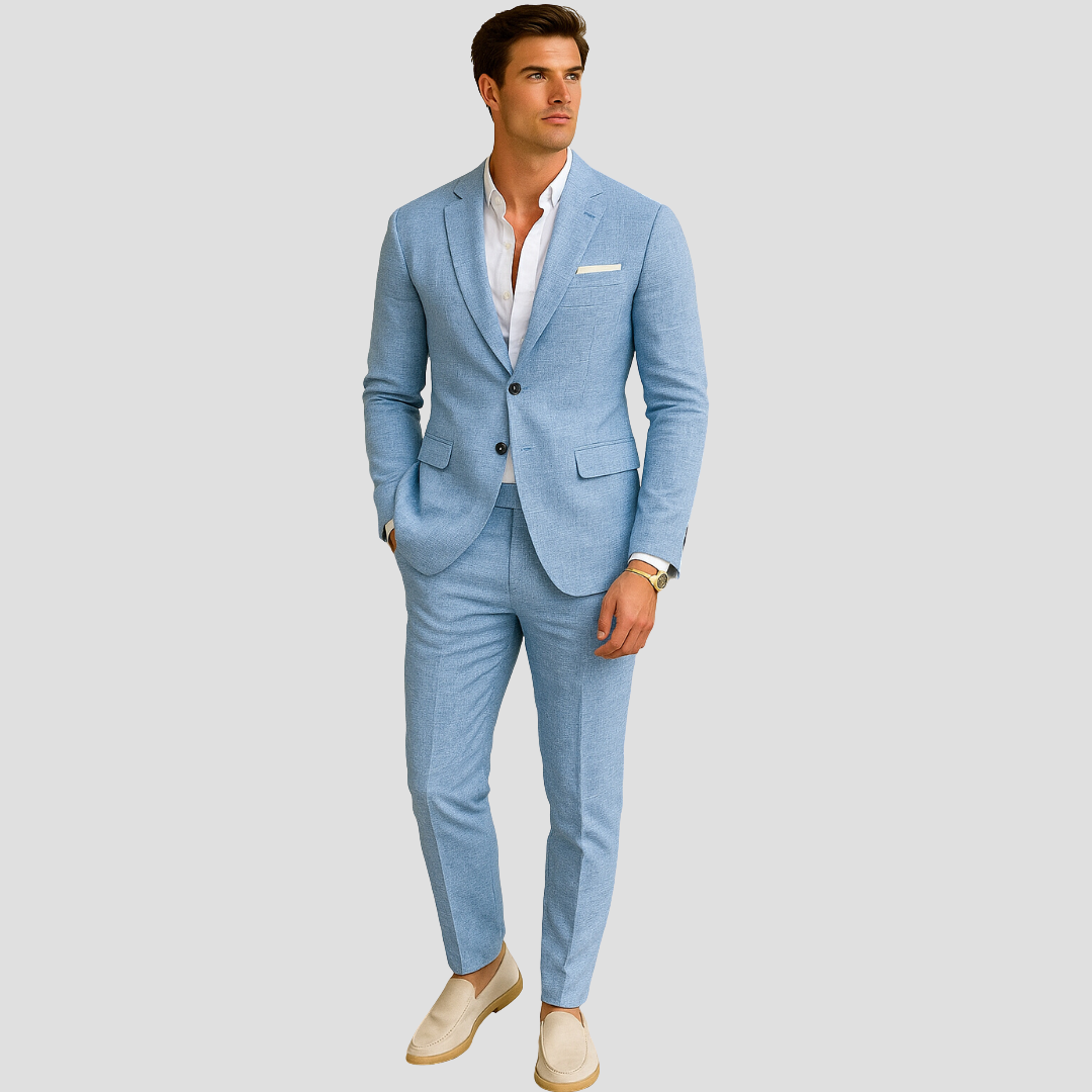 Pak Heren Tapered Fit Twee-Delig Zomer Formeel