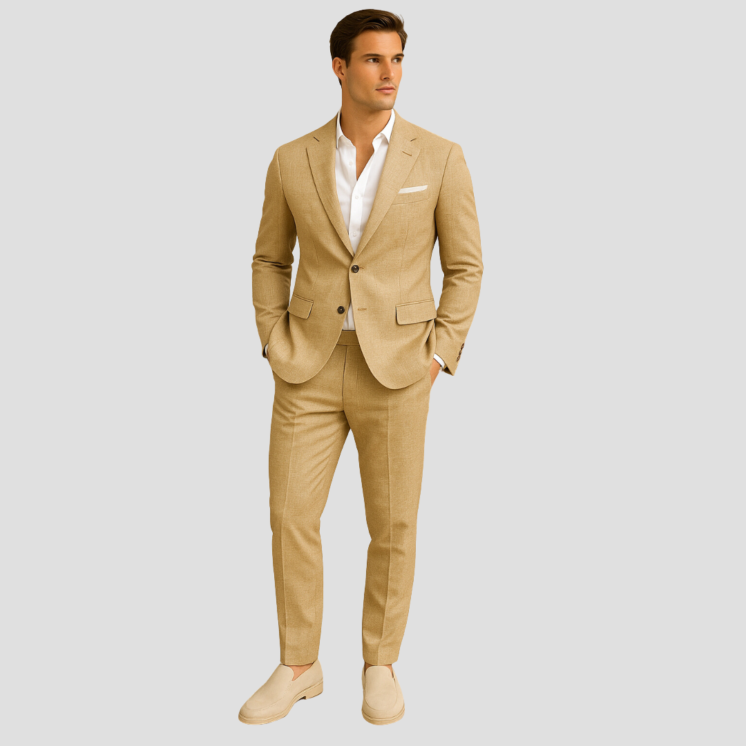 Pak Heren Tapered Fit Twee-Delig Zomer Formeel