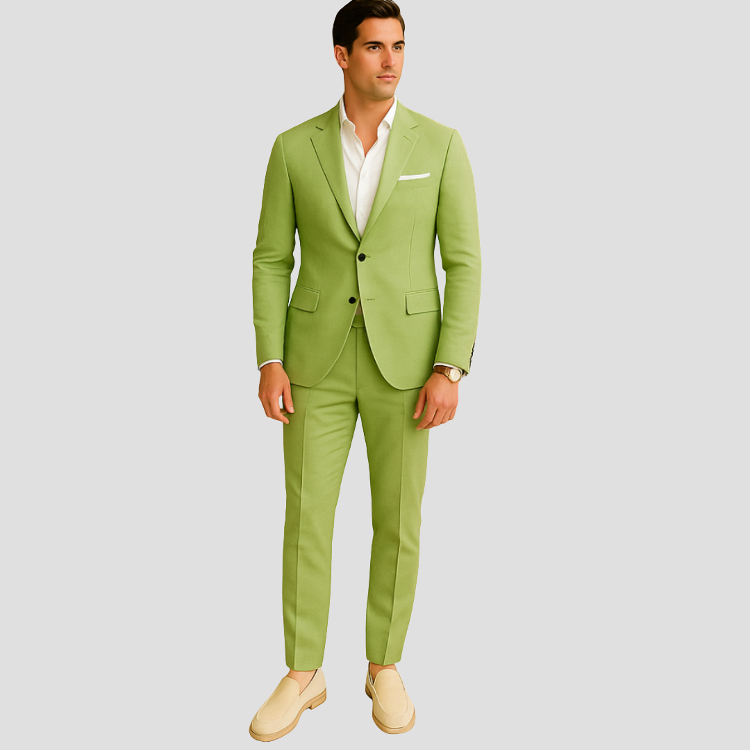 Pak Heren Tapered Fit Twee-Delig Zomer Formeel