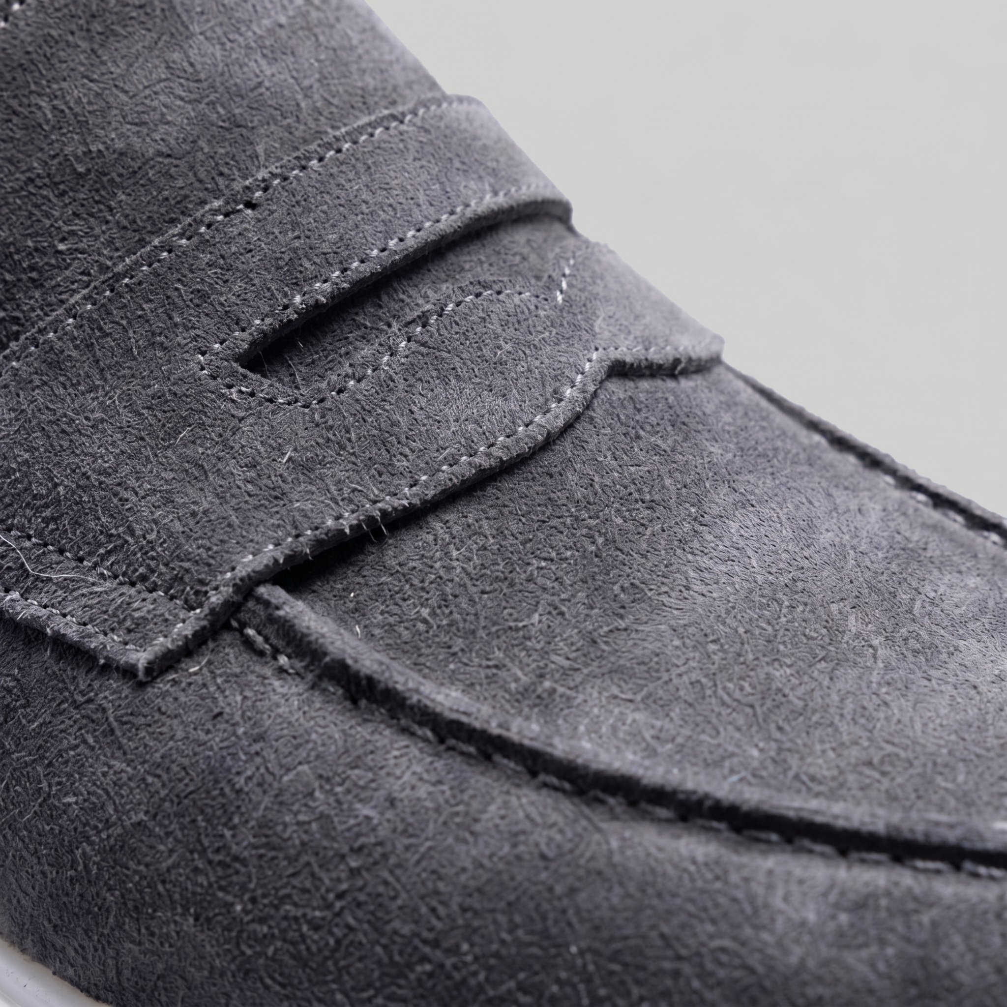 Suede Penny Loafers Heren Witte Zool Casual